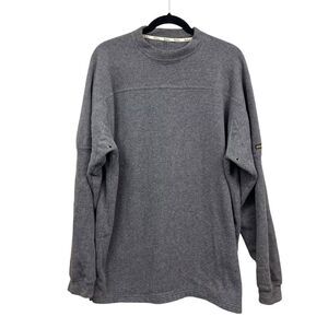 John Rich and Bros Woolrich Mens Sweater Fleece Crew Neck Slit Hem Grey Size L*